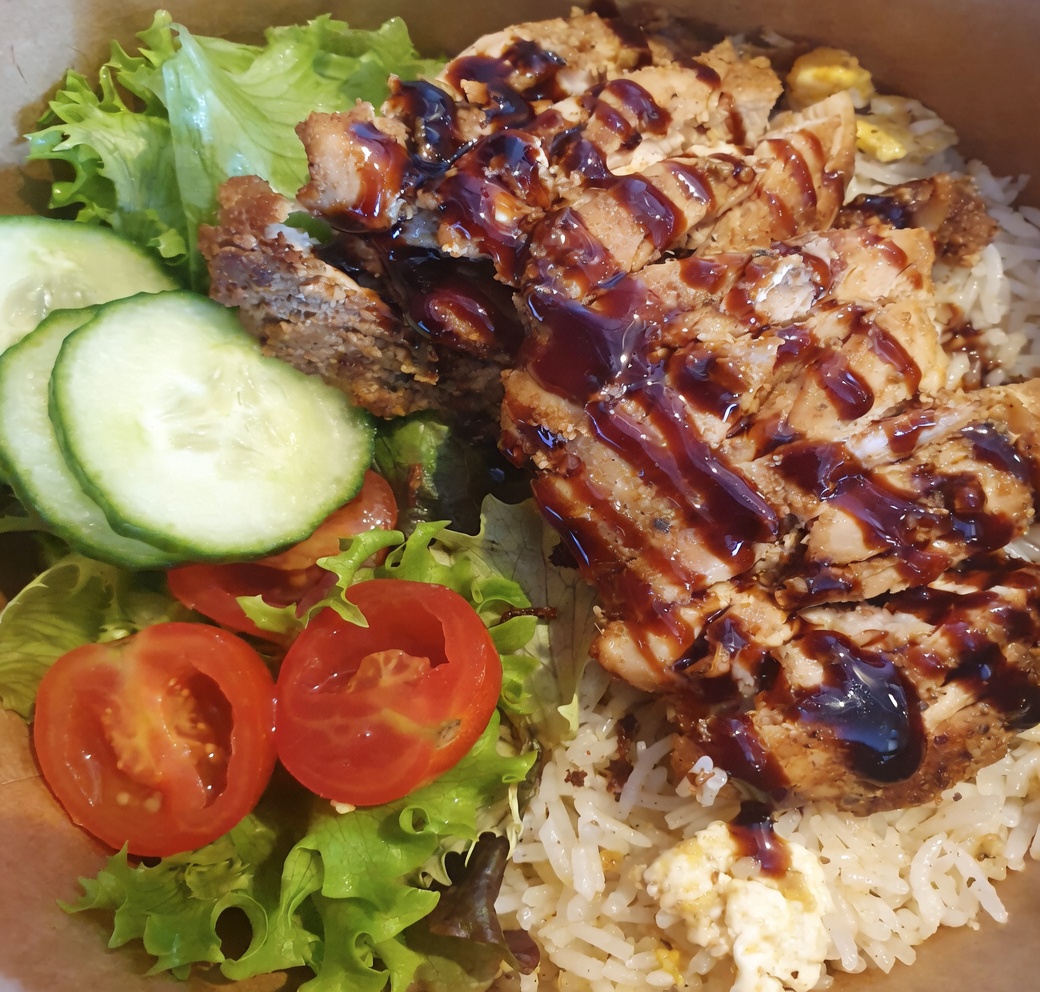 Coconut Sriracha Chicken Rice Bowl